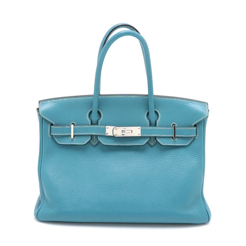 Hermès Birkin 30 Le Tournay Taurillon Clemence Blue Jean Silver Metal Fittings □