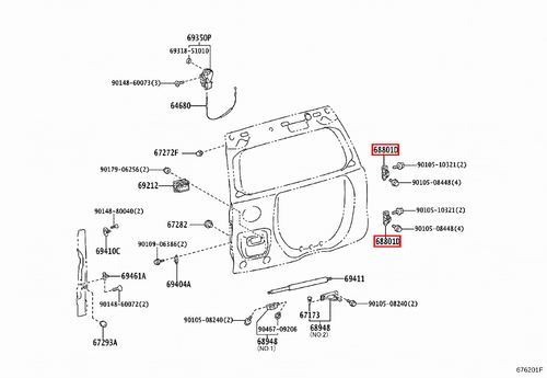 Genuine Prado 120 Series TRJ LJ KDJ GRJ Upper Lower Rear Door Tailgate Hinge x2 - Picture 7 of 18
