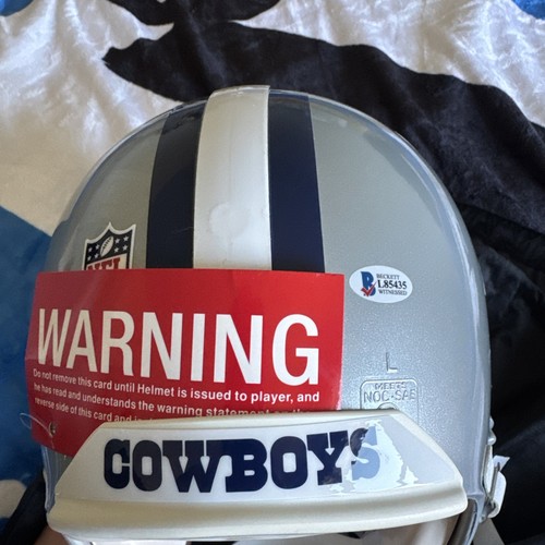 Von EZEKIEL ELLIOTT SIGNIERTER AUTHENTISCHER COWBOYSHELM VOLLE GRÖSSE BECKETT L85435 - Bild 3 von 7