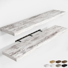 55Inch Floating Shelves for Wall 2 Pack Shelves for 55 Inch, Set of 2 Rustic