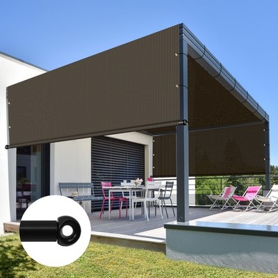 Patio Pergola Canopy Replacement Cover Sun Shade Cloth With Grommets & Rods