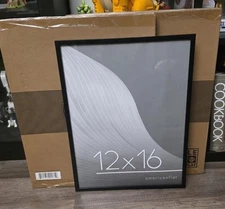 12"x16" Gallery Style Picture Frame W/ Shatter-Resistant Glass Wall Set Of 2