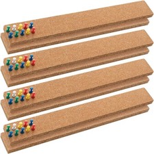 Cork Board Bulletin Board Bar Strip 8 Pack 15x2 Inch 1/2 Inch Thick Frameless