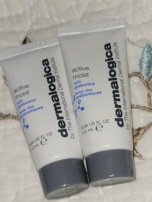 Dermalogica Active Moist With Prebiotics Lot Of 2 New Trial Size 7ml 0.24oz Each