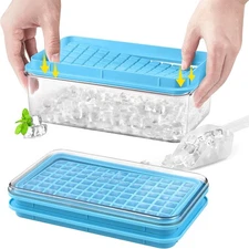 Mini Ice Cube Tray with Lid and Bin, 273 Pcs Ice Cube Trays for Freezer