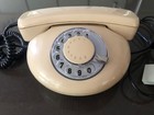 Vintage USSR TESLA Rotary Dial Telephone - Made in Czechoslovakia - Beige -