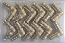 12 Pack No Lead Brass 1/2" Inch 90 Degree PEX B Fitting