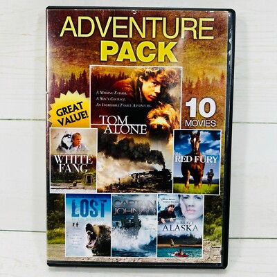 Adventure Pack 10 Movies: Tom Alone, The Red Fury, White Fang, DVD*