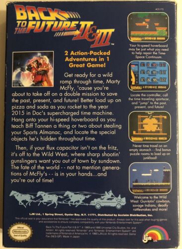 CIB Back to the Future Part II & III (NES, 1990) scatola e manuale - Foto 3 di 9