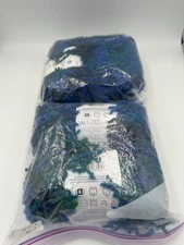 4x Red Heart Boutique Fizzle "Bluefin" Knitting Yarn 3.5 Oz. 15 Yards LW3428