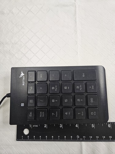 Rottay Number Pad Mechanical USB Wired Numeric Keypad Blue LED Backlit Tested - Picture 9 of 10