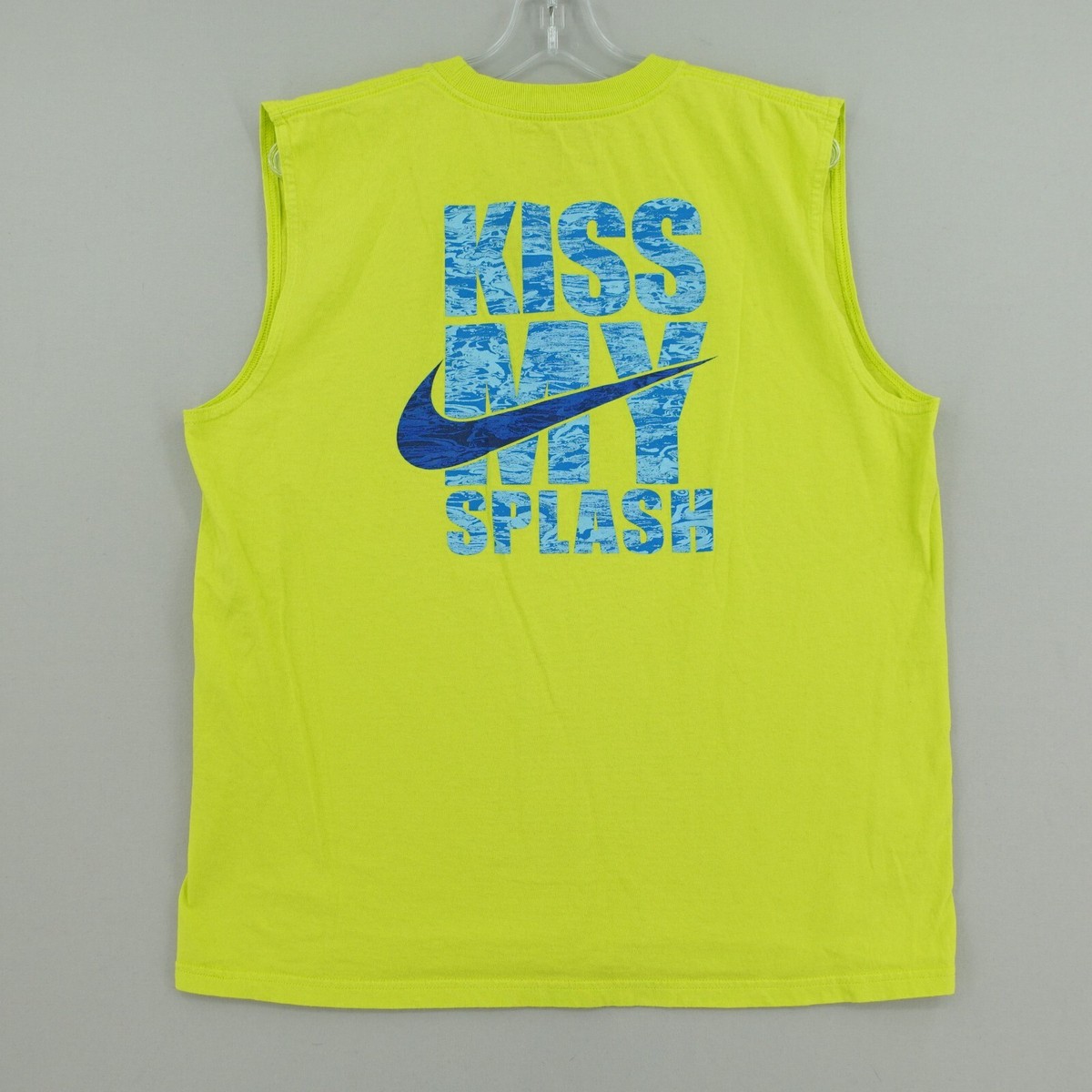 【threetimes】Text me tank top Nike Swim Sleeveless T Shirt Tank Top Mens Large Green Kiss