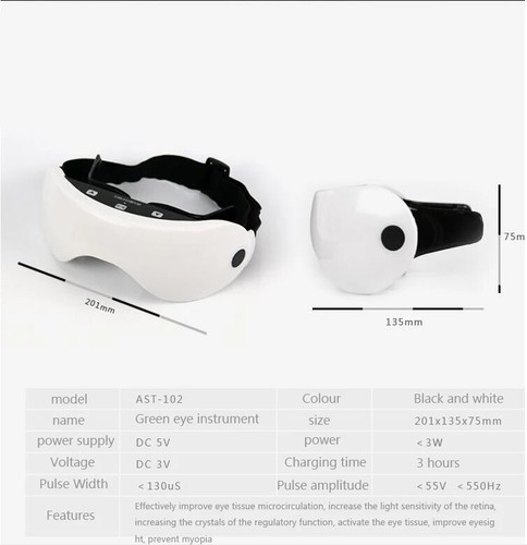 Masajeador de ojos Restaurar miopía Gafas EMS Acupresión Cuidado de los ojos Masaje de cabeza - Imagen 5 de 19