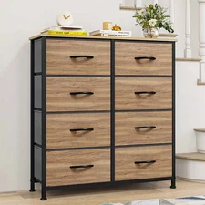 Uforic 8 Drawer Dressers for Bedroom Fabric Chest of Drawers Storage Dressers