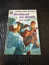 Brett Halliday / Dividend on Death 1st Edition 1952 paperback book