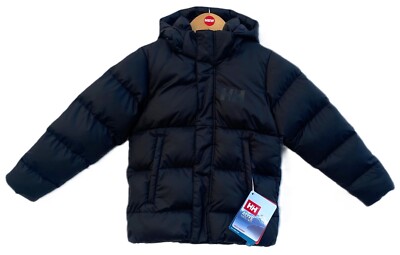 Helly Hansen Girls Insulated BLACK Jacket with Hood $190, Size: 10