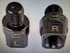 BICYCLE PEDAL EXTENDERS 21MM 1/2 TO 1/2 BLACK