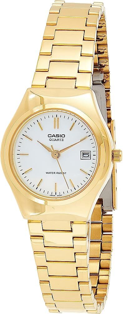 Casio Stainless Steel Bracelet Women's Gold Tone Analog Watch LTP