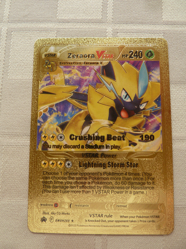 Zeraora VSTAR Gold Foil Fan Art Pokemon Card SWSH265 2022