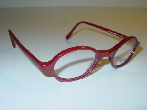 STING Eyeglasses Frame - Made in Italy - Red Oval Designer - 6039 44-21-140 - Picture 3 of 8