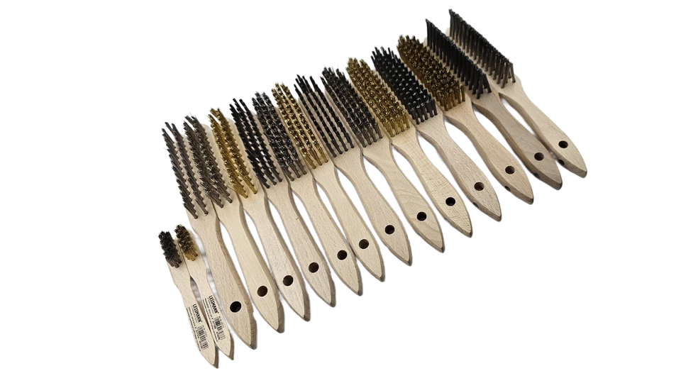 Lessmann Drahtbüste Kehlnahtbüste Zündkerzenbürste Messing- Edelstahl- gewellt - Bild 2 von 2