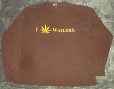 VTG I LOVE THE WAILERS LONG SLEEVE T SHIRT XL BOB MARLEY MARIJUANA LEAF RAGGAE