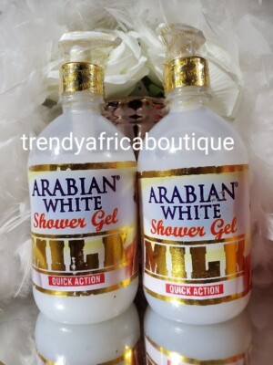 X 2 Bottle. Arabian White Shower Gel. Milk Quick Action. 