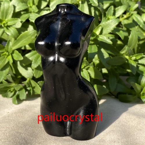 1 pieza Obsidiana Natural Mujer Modelo Cuarzo Cristal Diosa Tallado Calavera 3" - Imagen 4 de 10