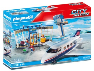 Playmobil City Action 71153 Airport with Plane NEW FREE - Main Image
