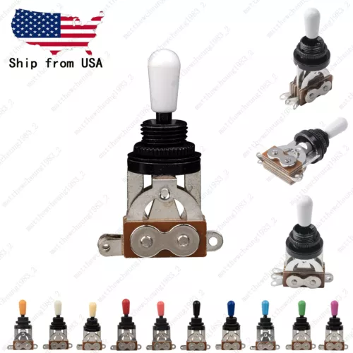 11 COLOR Black 3-Way Electric Guitar Toggle Switch Selector For Gibson Epi LP