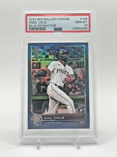 Oneil Cruz 2022 Topps Chrome Ben Baller BLUE REFRACTOR ROOKIE #/75 PSA 10 GEM MT - 第 1/2 張圖片
