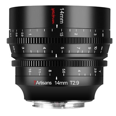 7artisans 14mm T2.9 Wide Angle Full Frame Cinema Lens for Canon Nikon Sony Leica