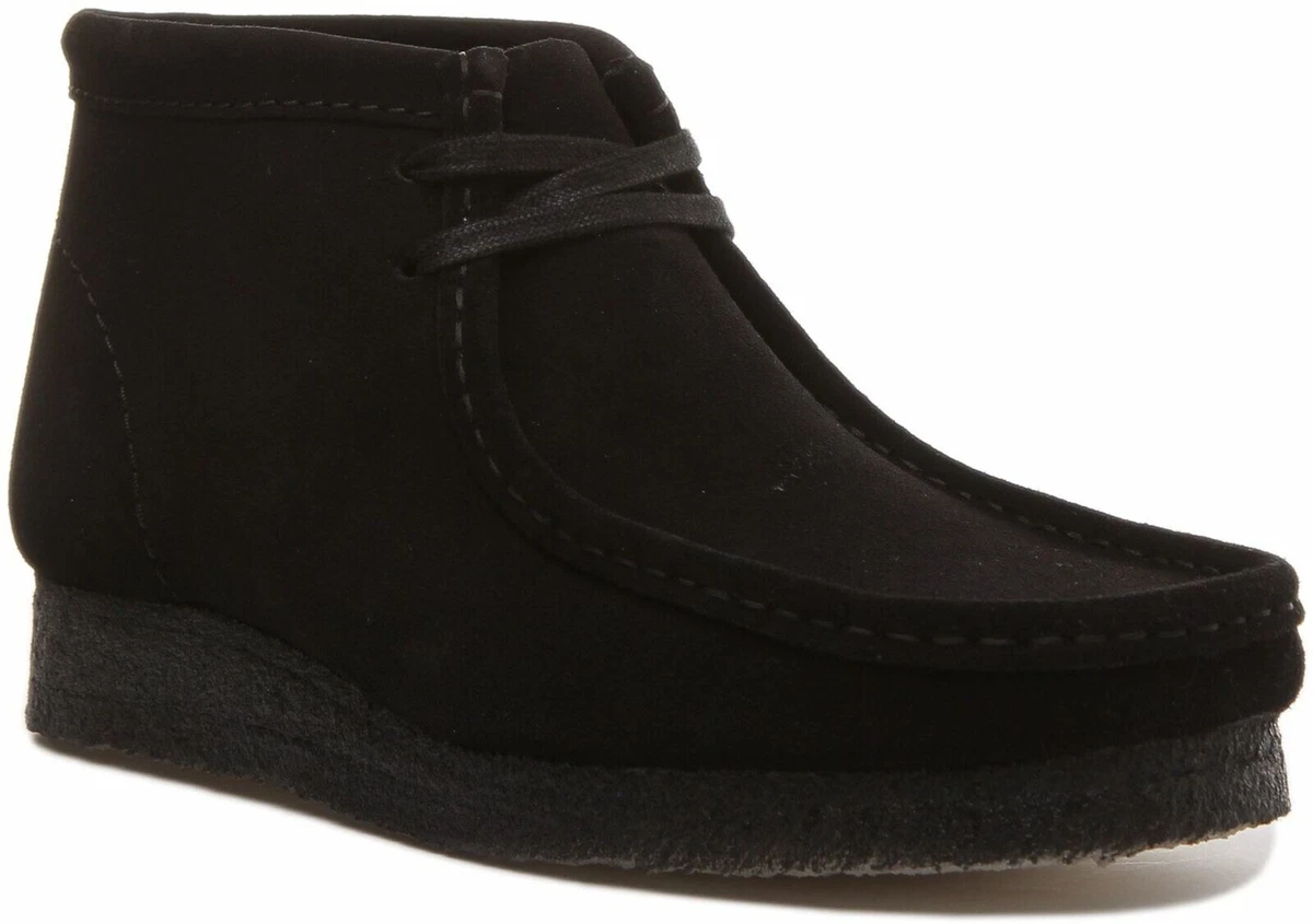 CLARKS ORIGINALS Wallabee Botas Hombre 2 Ojete Chukka Negro Ante Talla UK 7-12