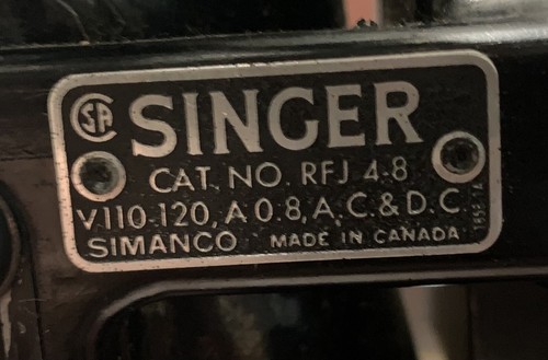 Vintage Singer Sewing Machine Case Motor Light RARE MODEL RFJ 4-8 WORKING 1910’s - Picture 3 of 24