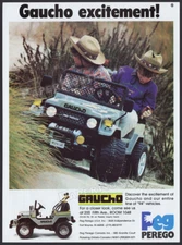 PEG PEREGO - Gaucho__Original 1994 Trade print AD / Ride-On vehicle promo