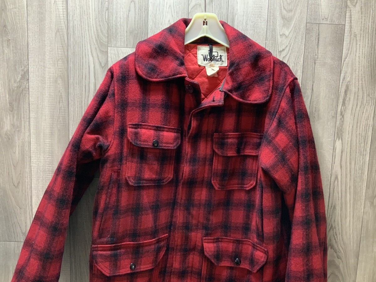 VTG Woolrich Hunting Jacket Mens Size 40 Buffalo Mackinaw Quilted