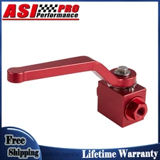 Aluminum Brake Line Lock Shut Off Valve 1/8" NPT Billet Red BRAND ASI