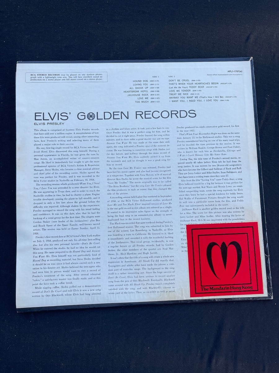 Elvis Presley ‎– Elvis' Golden Records 1971 RCA Victor LSP-1707(e