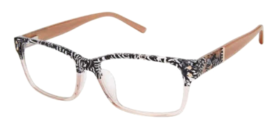 L.A.M.B. LAUF 089 B:39 BLACK WHITE BLUSH EYEGLASSES  display picture 3