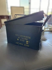 Vintage Military Ammo Box M80 7.62MM 420 Cartridges - WWII or Desert Storm
