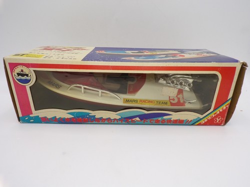 RARE 1970's Yonezawa Japan B/O Plastic Speed Boat Water Toy w/ original box - 第 1/8 張圖片