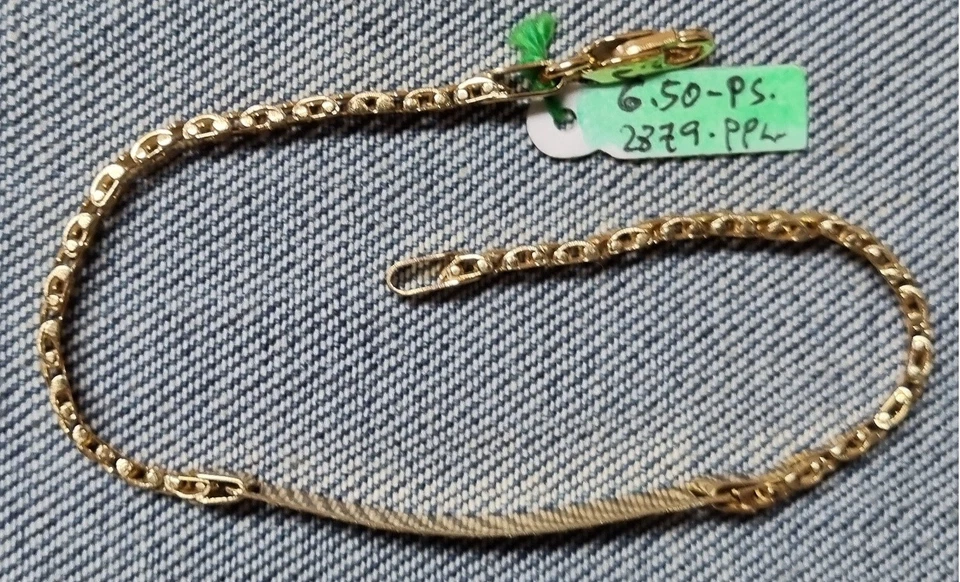 BRACELET avec plaque à graver or jaune 18 carats. Poids 6,50 gr. 17,50 cm. - Photo 3/3