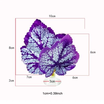 Betta Blad Hangmat – Realistisch Slaap- En Rustplekje Voor Vissen, Met Zuignap, Geschikt Voor Aquaria, Groen Of Paars