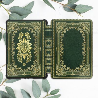 Vintage Green Floral Book Case For All-new Kindle 10th Gen Kindle