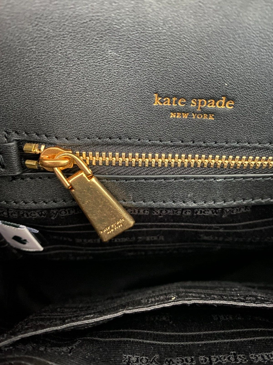 Kate Spade New York Evelyn Quilted Small Backpack, Black Leather Kate Spade Evelyn Quilted Small Leather Backpack with  main image 4