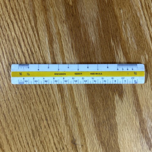 Vintage Dietzgen 1526P Ruler With Original Leather Case Engineering Drafting USA - Picture 2 of 23