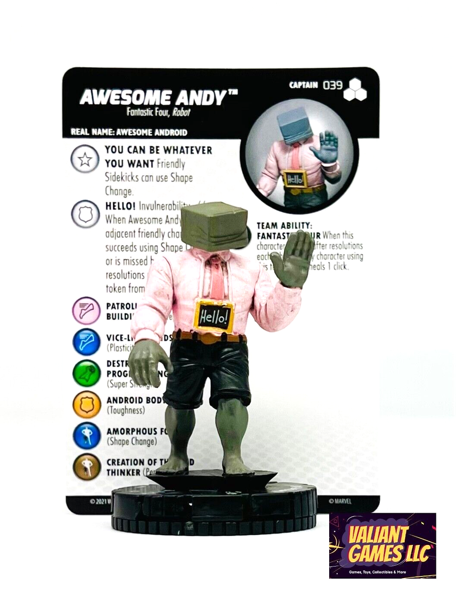 Marvel Heroclix Awesome Andy #039 w/ Card Fantastic Four Future