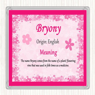 Bryony Name Bedeutung Getränke Matte Untersetzer Rosa