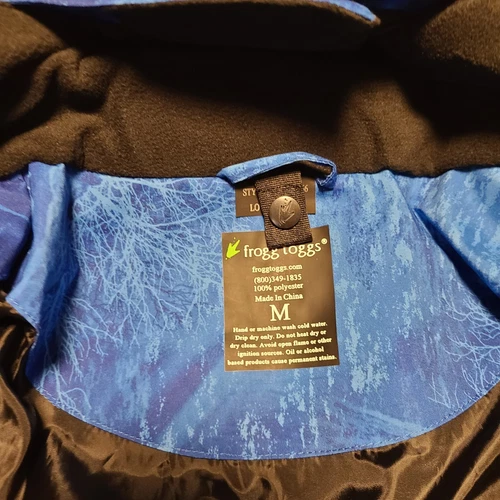 Limited Edition Frogg Toggs Pilot PRO Jacket  Sz M Realtree  Fishing Dark Blue  image 20