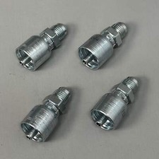 PARKER (4 PACK) Hydraulic Hose Male JIC 37° Rigid Fitting 1/4" x 3/8" Steel KP81